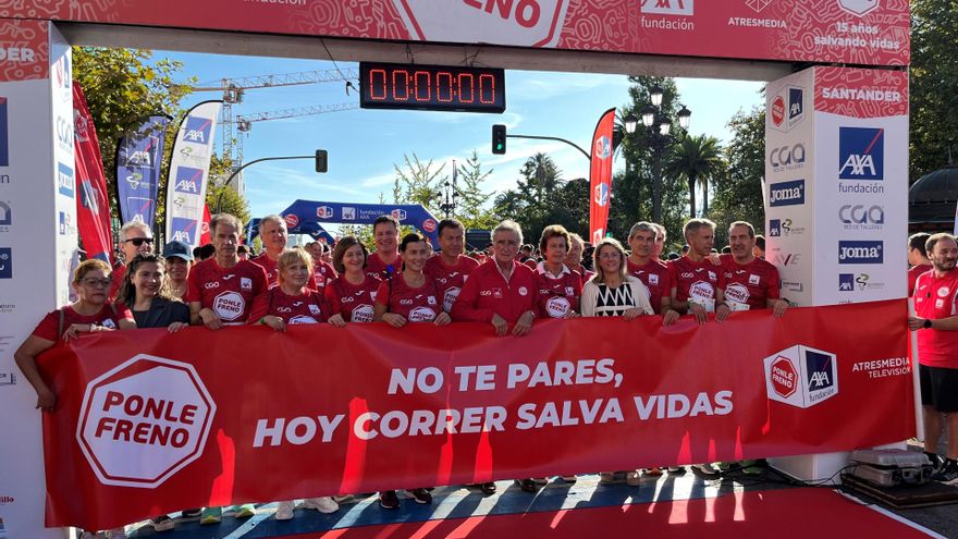 La carrera solidaria 'Ponle freno' de Santander bate récord de participación, con mas de mil corredores.