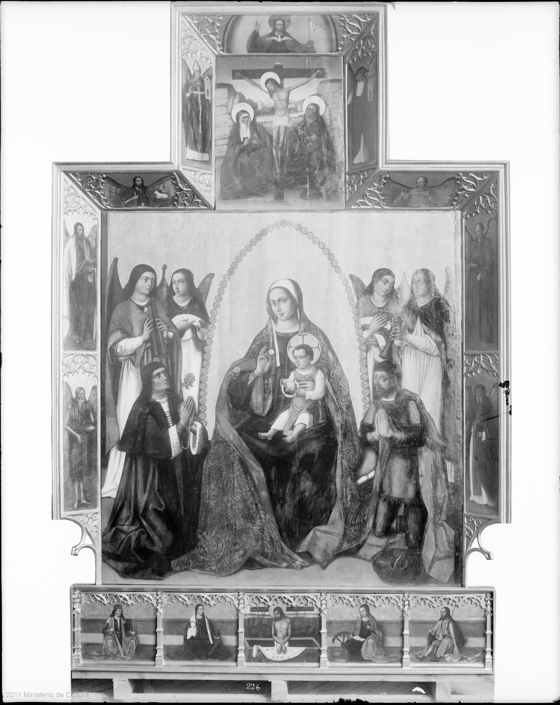 Imagen del retablo en una fotografía de finales del siglo XIX o principios del XX