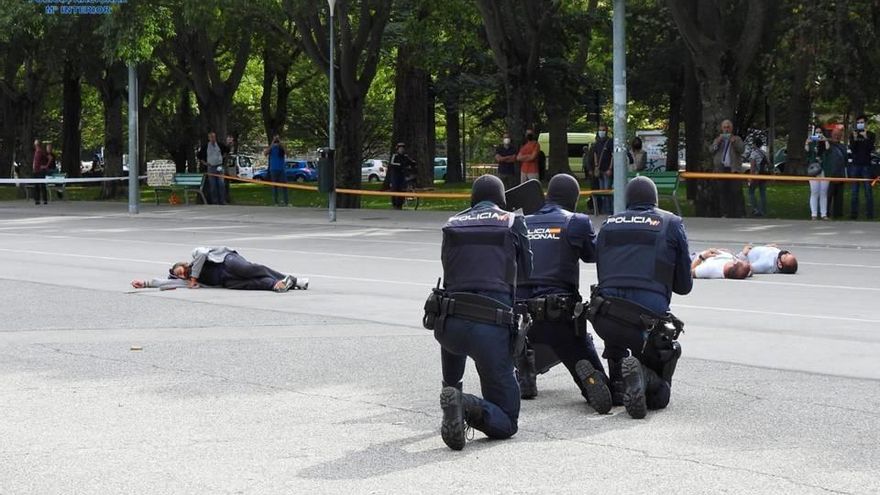 Simulacro en Pamplona de un incidente Amok