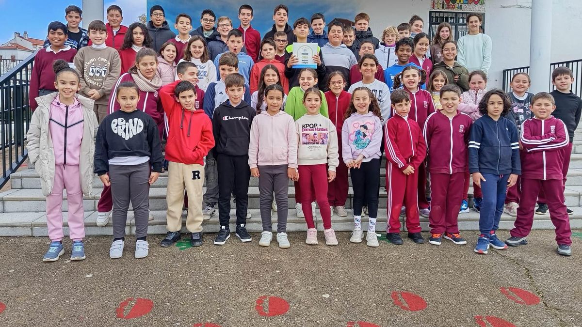 Alumnos del colegio Alfredo Gil de Peñarroya-Pueblonuevo.