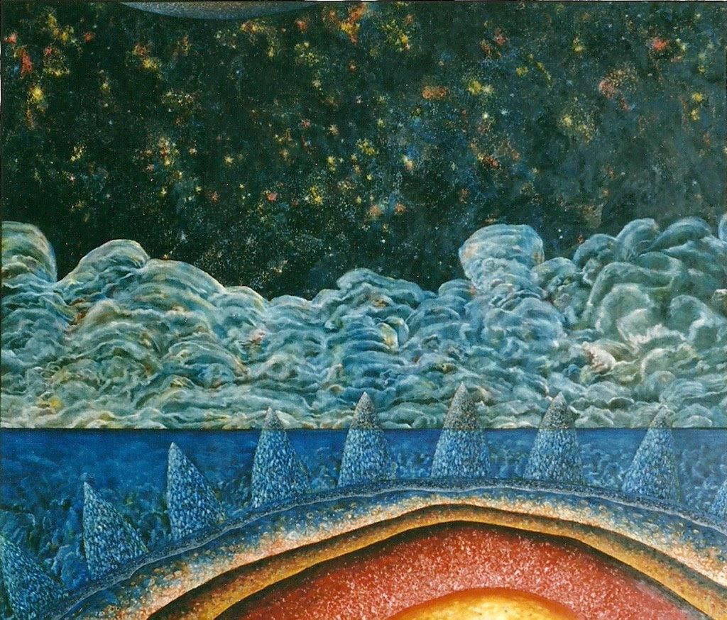 'La rueda del tiempo', 1987, óleo sobre lienzo, 120 x 97 cm. ÓSCAR LORENZO