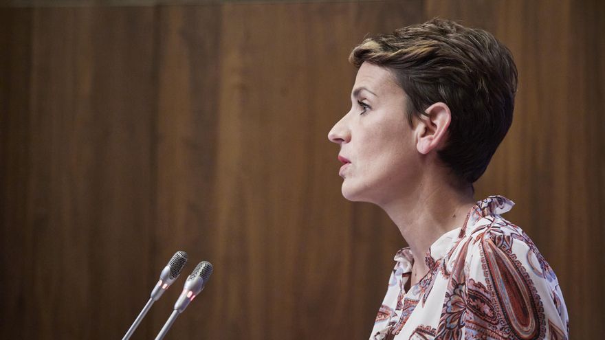 La presidenta del Gobierno de Navarra, María Chivite, en una imagen de archivo.