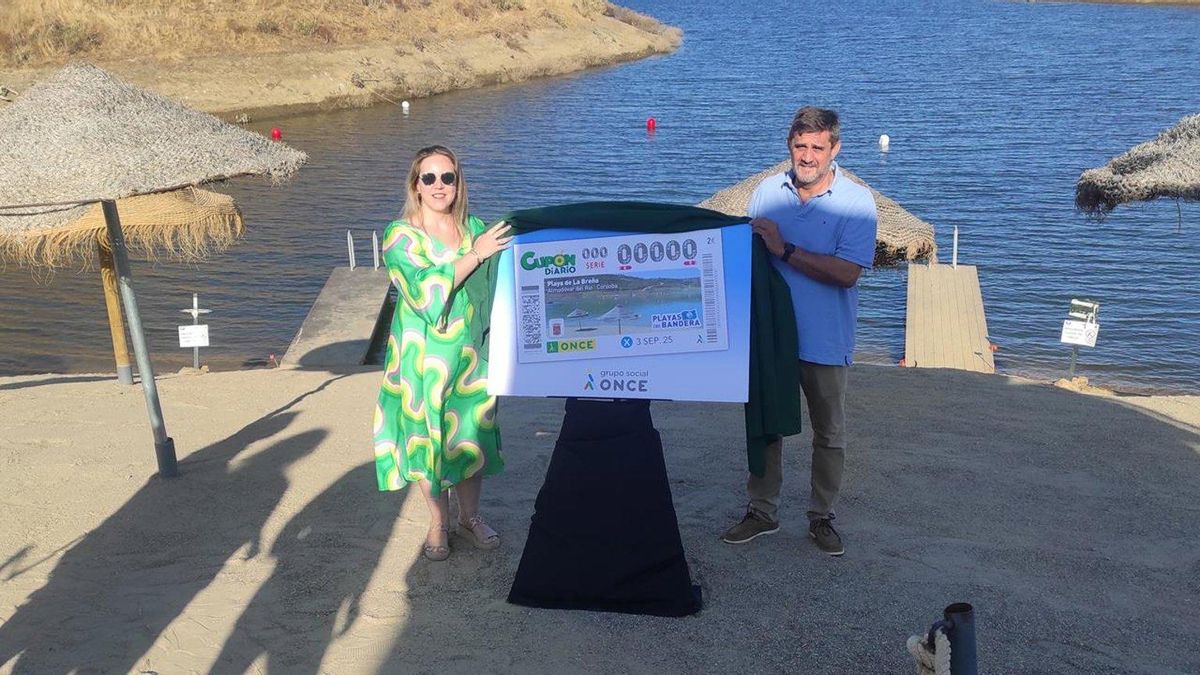 La playa de La Breña de Almodóvar, imagen del cupón de la ONCE