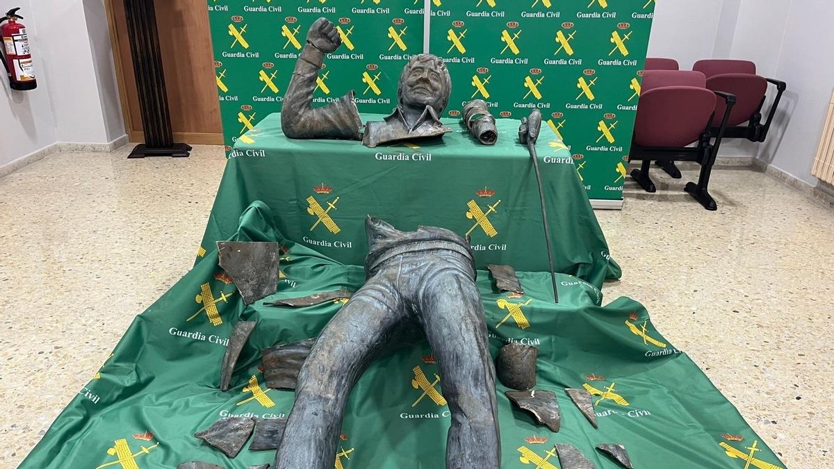 La Guardia Civil recupera la estatua robada de Severiano Ballesteros