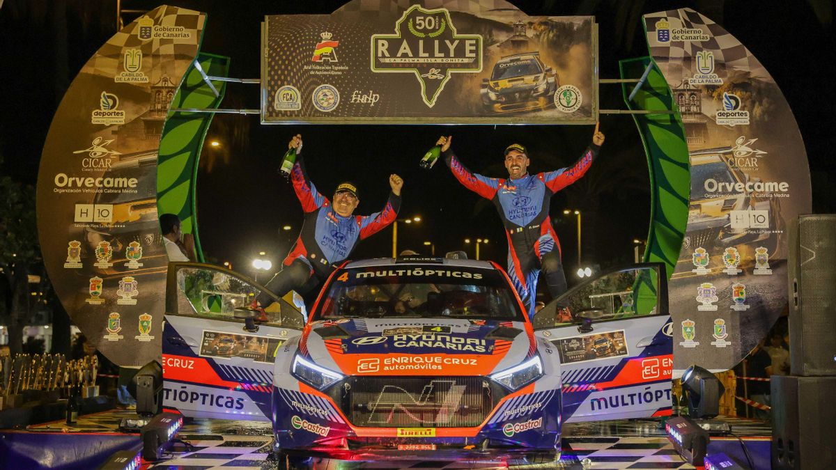 Fernando Cruz y Juan Ricardo Luis ganan el 50 Rallye La Palma Isla Bonita-Trofeo Cicar