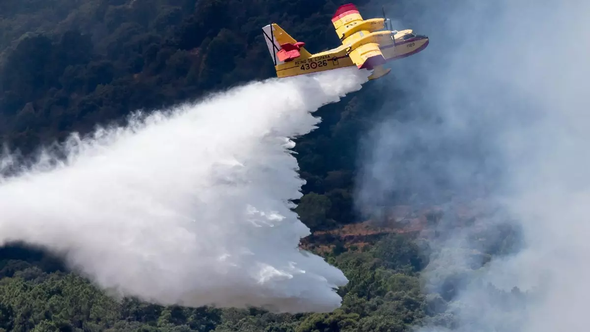Avión del Ejército del Aire, en un incendio en Euskadi