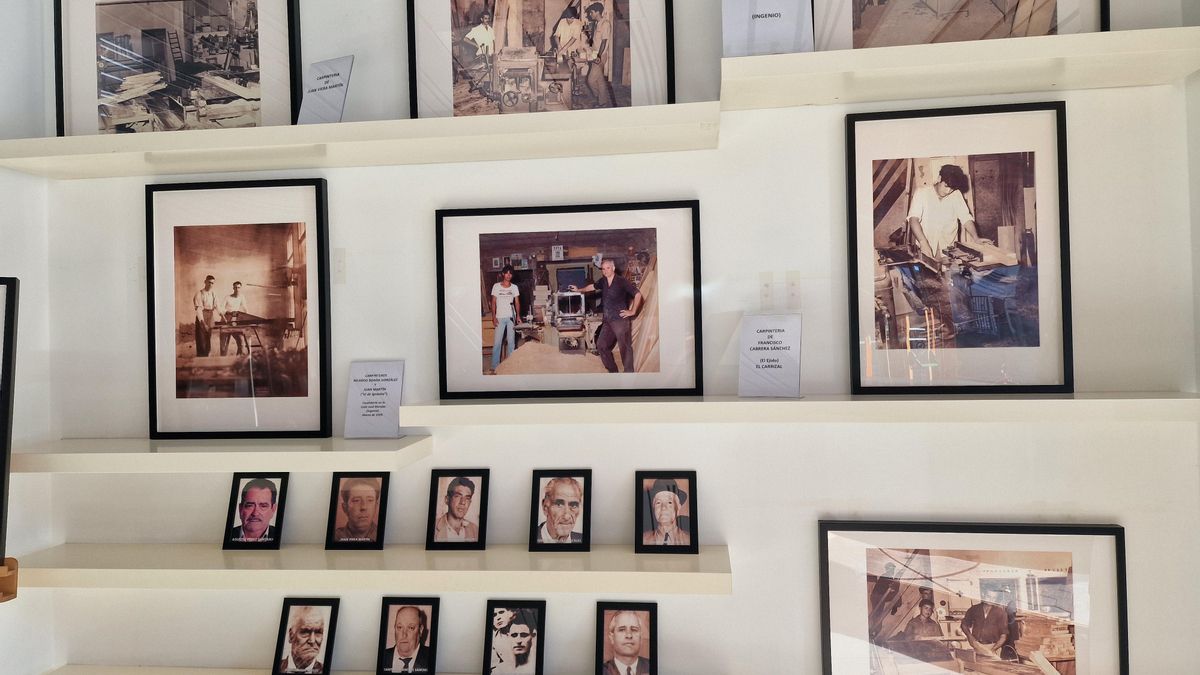Detalle de la exposición dedicada al oficio de la carpintería en Ingenio.