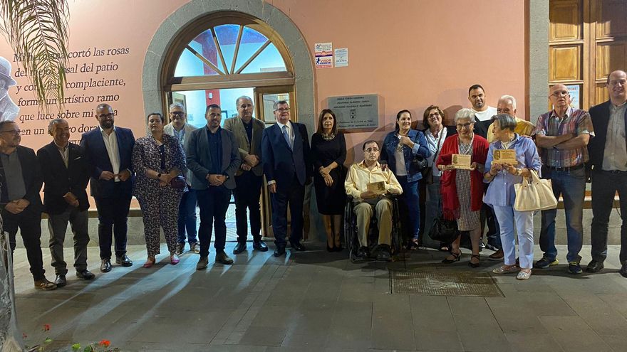 Homenaje a los poetas teldenses Saulo Torón, Montiano Placeres y Fernando González celebrado este lunes