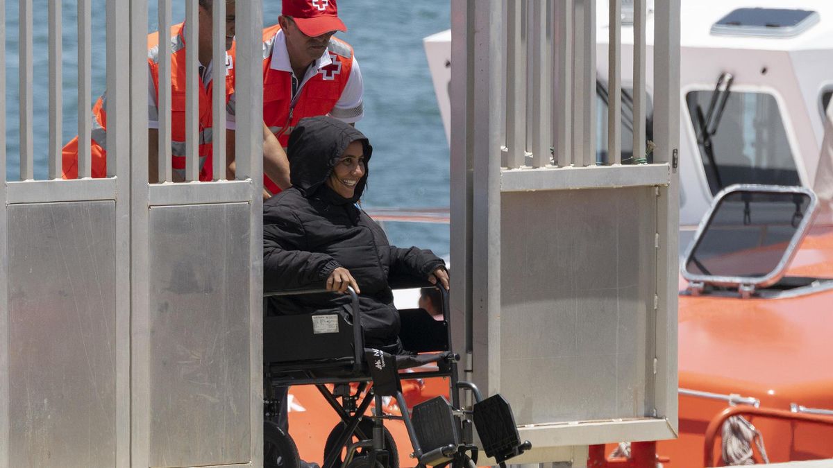 Gilzan, desembarcando en Lanzarote el pasado martes.