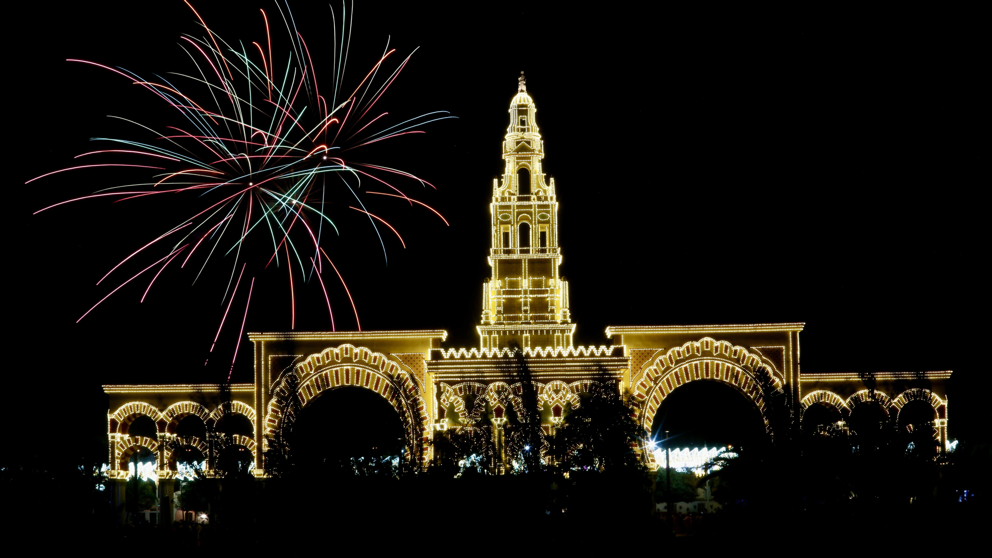 Comienzo de la feria 2026 y fuegos artificiales