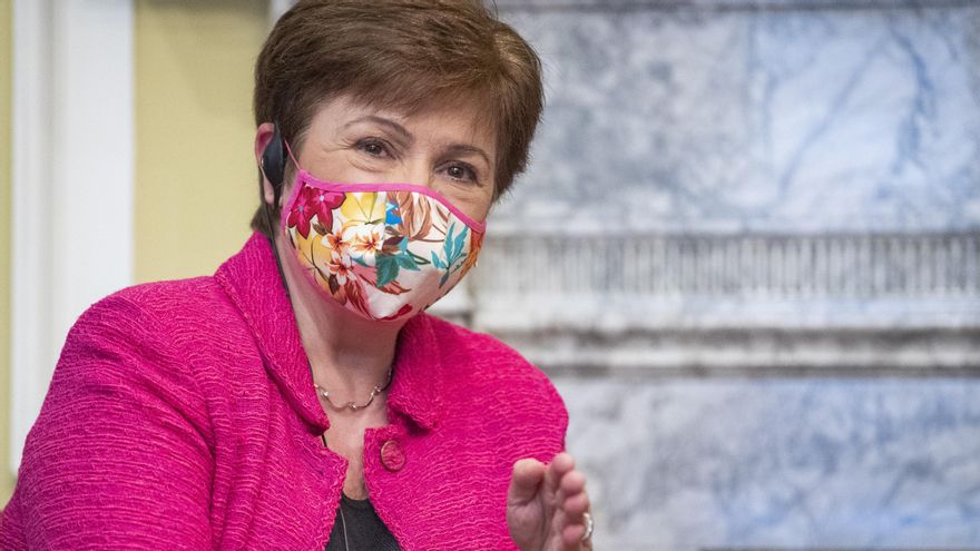 La directora gerente del Fondo Monetario Internacional (FMI), Kristalina Georgieva. EFE/EPA/SHAWN THEW/Archivo