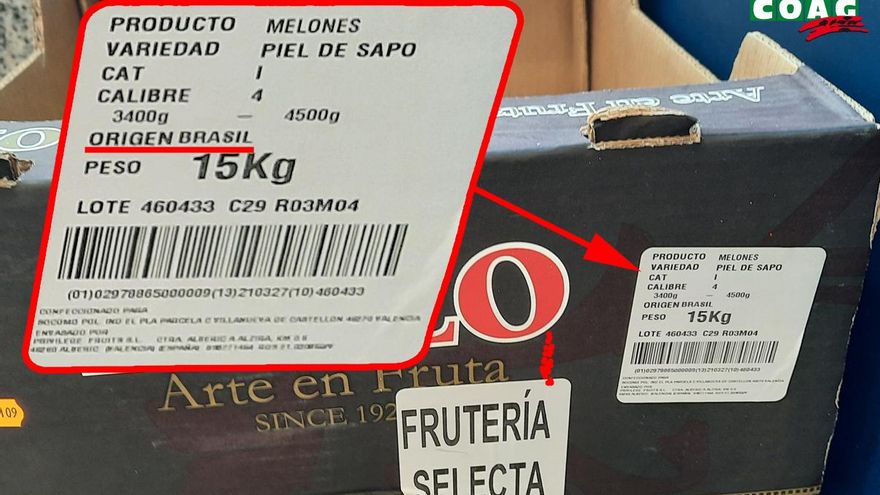 Indicación en las cajas