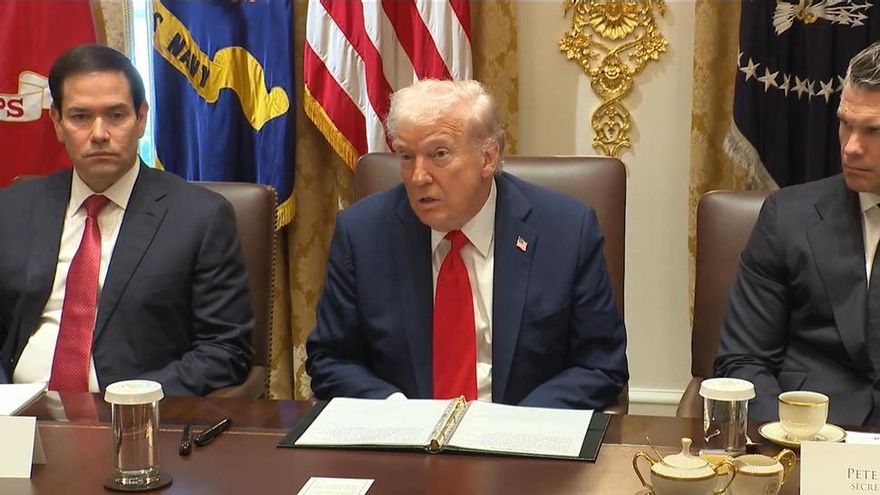 El presidente de EEUU, Donald Trump, durante un anuncio desde la Casa Blanca.