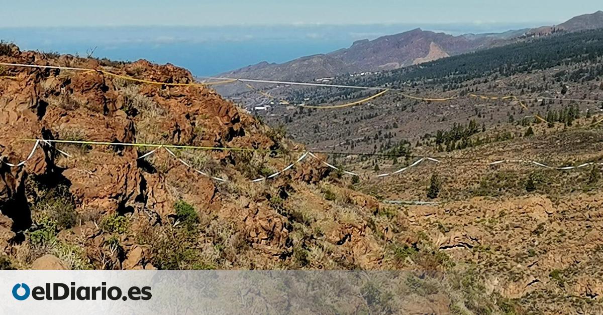 Denunciado un  atentado patrimonial  en un barranco protegido de Tenerife donde se quería hacer funambulismo