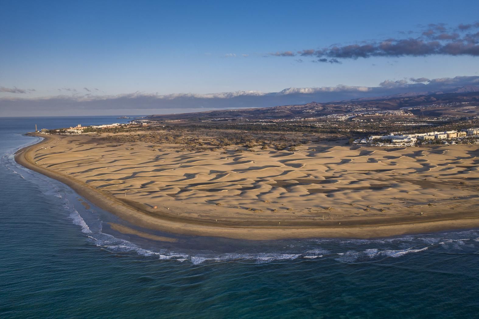 Vista aérea de las Dunas de Maspalomas
