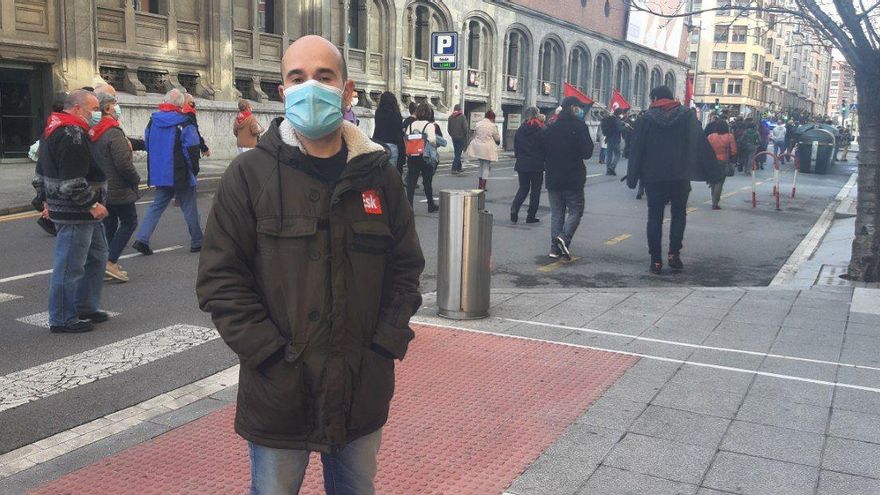 Oscar, trabajador de una cocina de Osakidetza