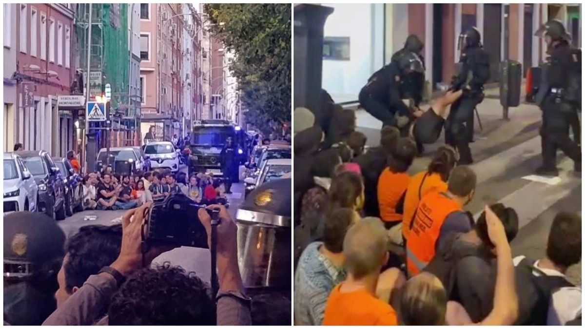 Enorme despliegue policial en Madrid para que un fondo de inversión pueda desahuciar a Maricarmen