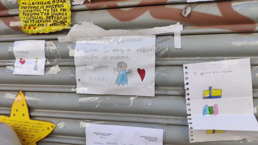 Los niños se han volcado con la pérdida y han mostrado su pena en forma de dibujos