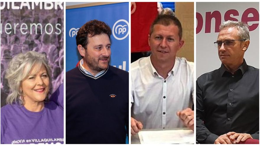 Rita González (Podemos-IU), Manuel García (PP), Jorge Pérez Robles (PSOE) y Vicente Álvarez (UPL).