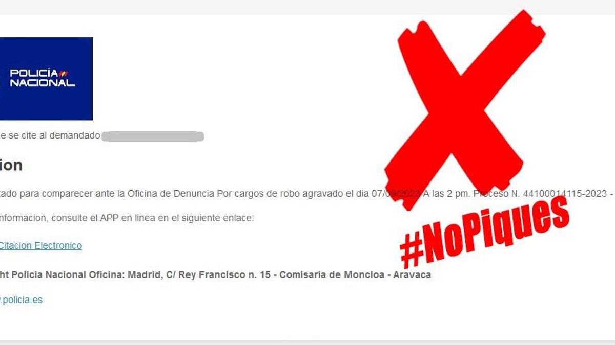 Ataque de malware en la que se suplanta la identidad de la Policía Nacional