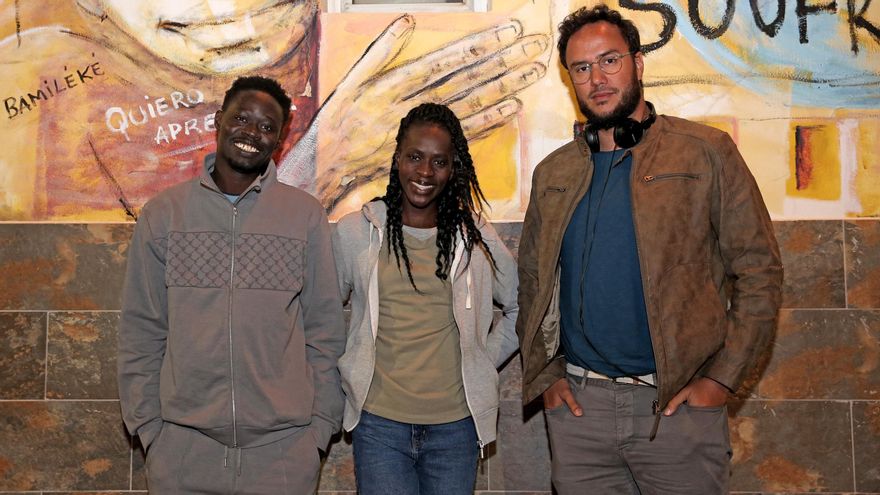 Thimbo Samb, Diarra Diouf y Armando Ravelo.  