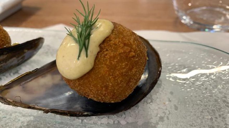 Croqueta de Mejillones y Pulpo