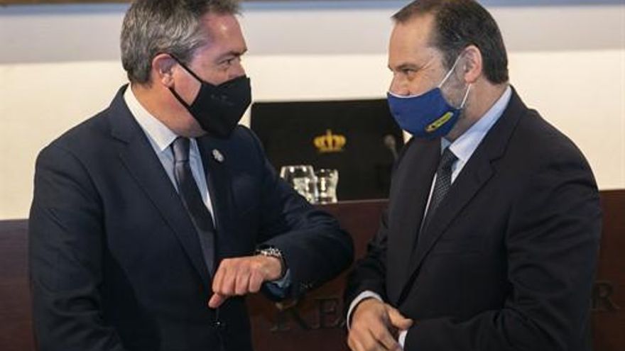 Juan Espadas y José Luis Ábalos en una reunión celebrada en Sevilla.