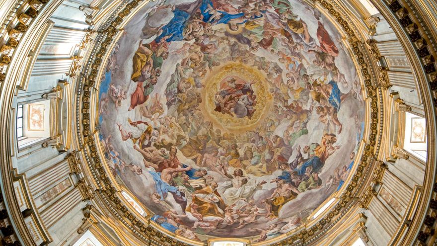 Cúpula en la Catedral de Nápoles.