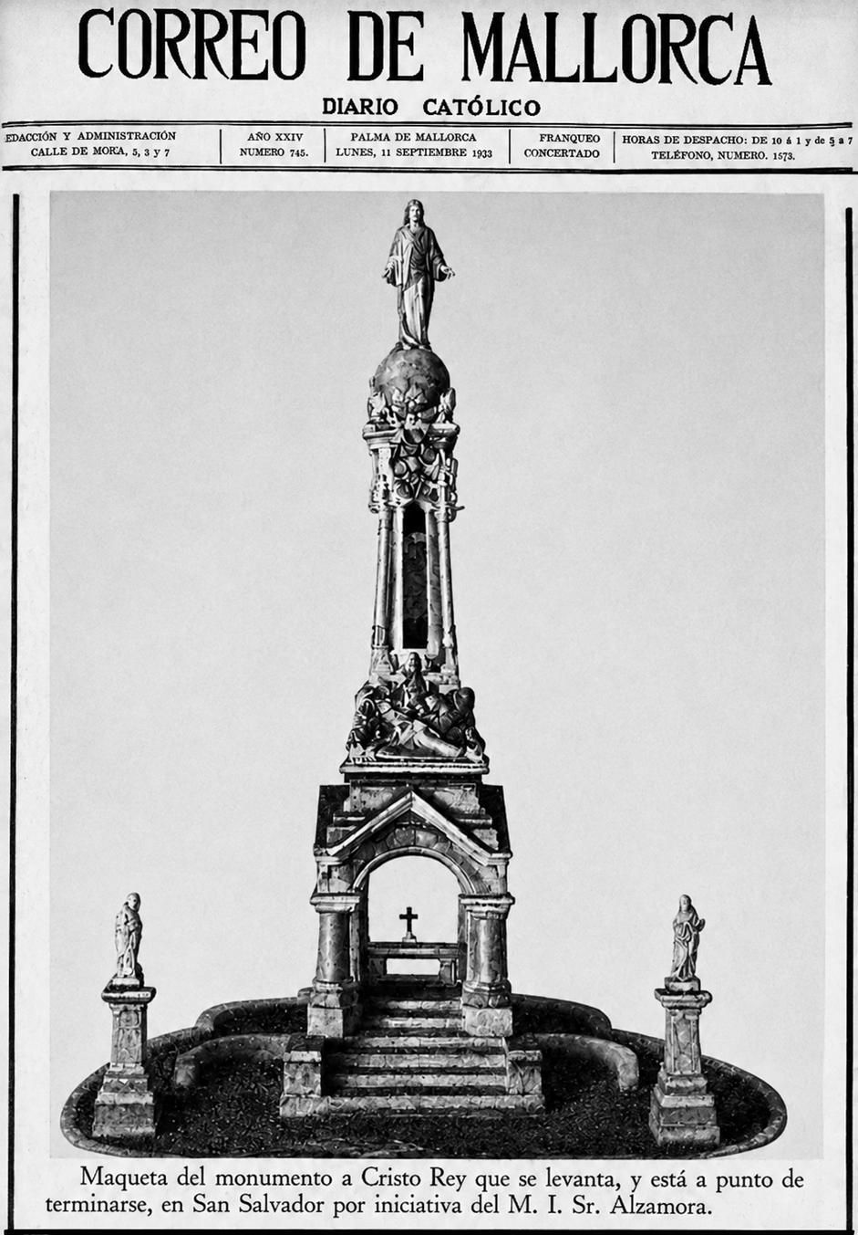 Una de las maquetas iniciales del proyecto del Sagrado Corazón