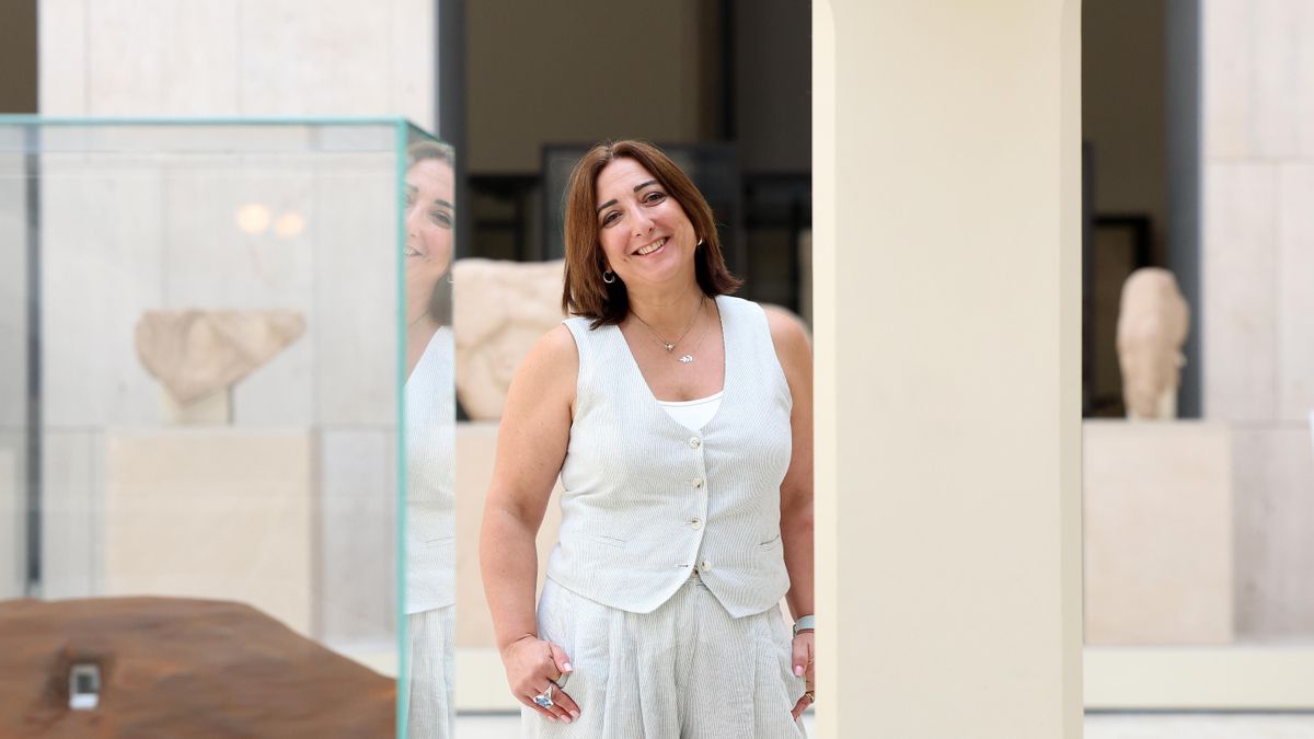 La entrevistada, en uno de los patios del MAN