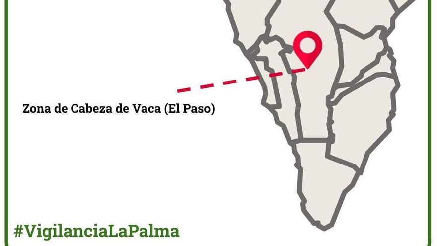 Ubicación de la erupción volcánica