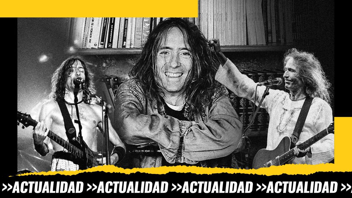 Montaje: fotos de archivo de Robe Iniesta a lo largo de su carrera, en orden cronológico de izquierda a derecha