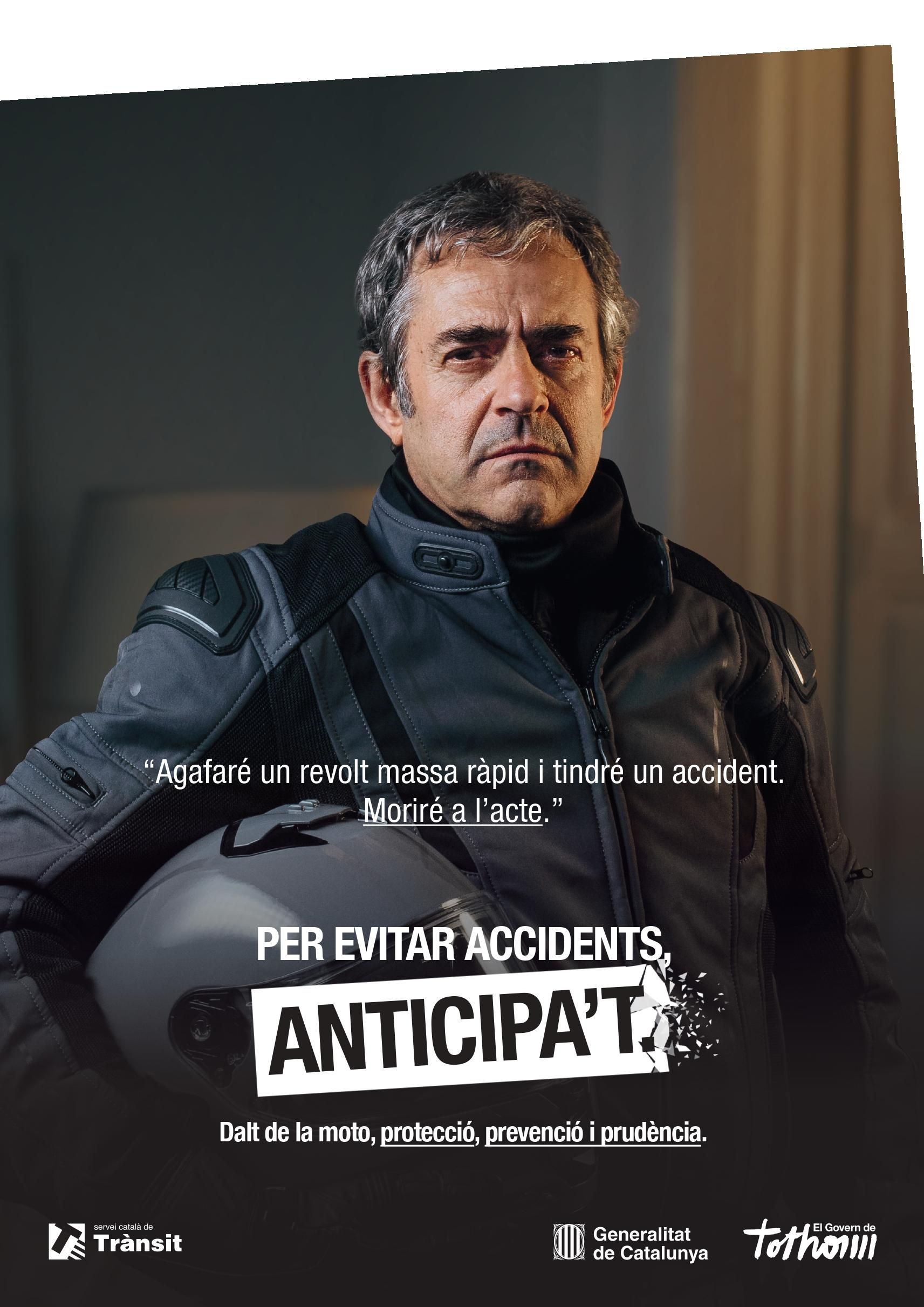 Cartell prevenció trànsit motoristes
