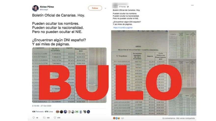 Bulo de Twitter sobre el Ingreso Canario de Emergencia