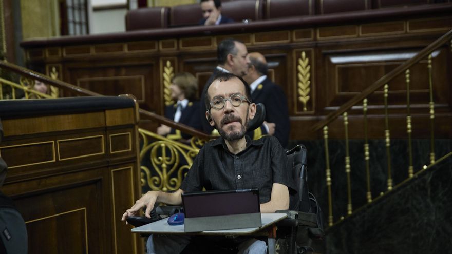 El portavoz de Unidas Podemos en el Congreso, Pablo Echenique,