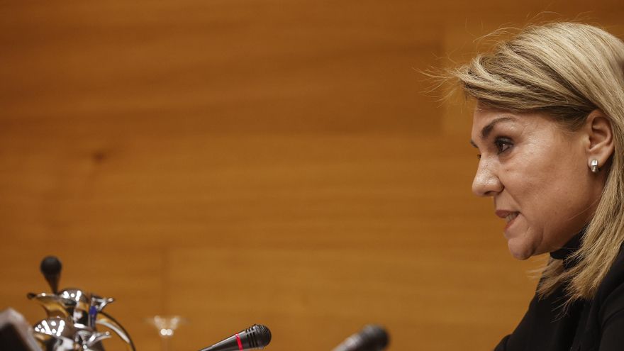 Archivo - La vicepresidenta y consellera de Servicios Sociales, Igualdad y Vivienda, Susana Camarero, durante una rueda de prensa, en Les Corts valencianas, a 20 de enero de 2025, en Valencia