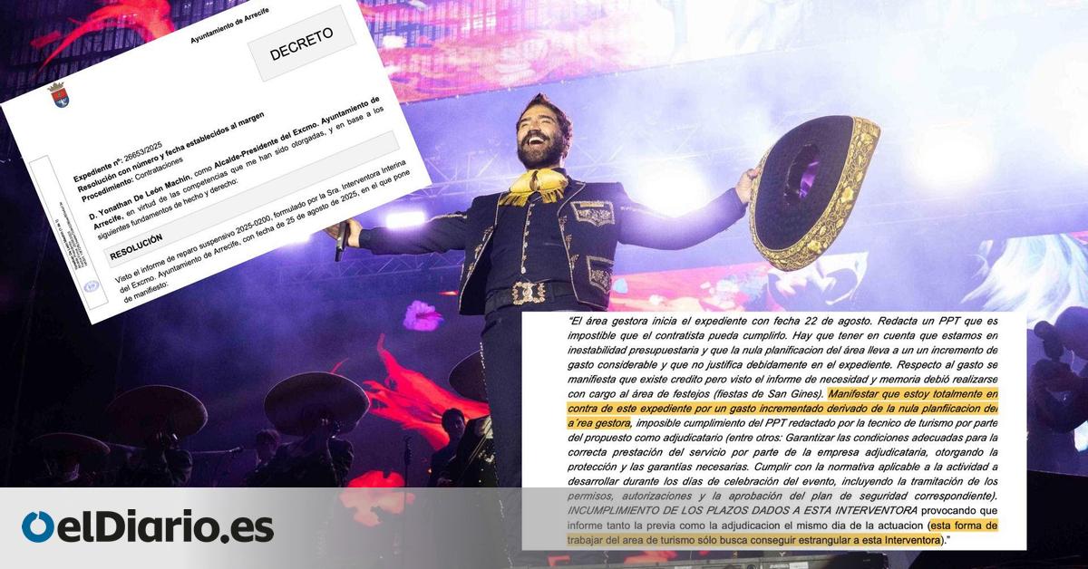 Un contrato ‘in extremis’ y 749.000 euros de coste: la intrahistoria del concierto de Alejandro Fernández en Lanzarote