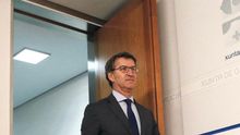 Feijóo, en la sede central de la Xunta de Galicia