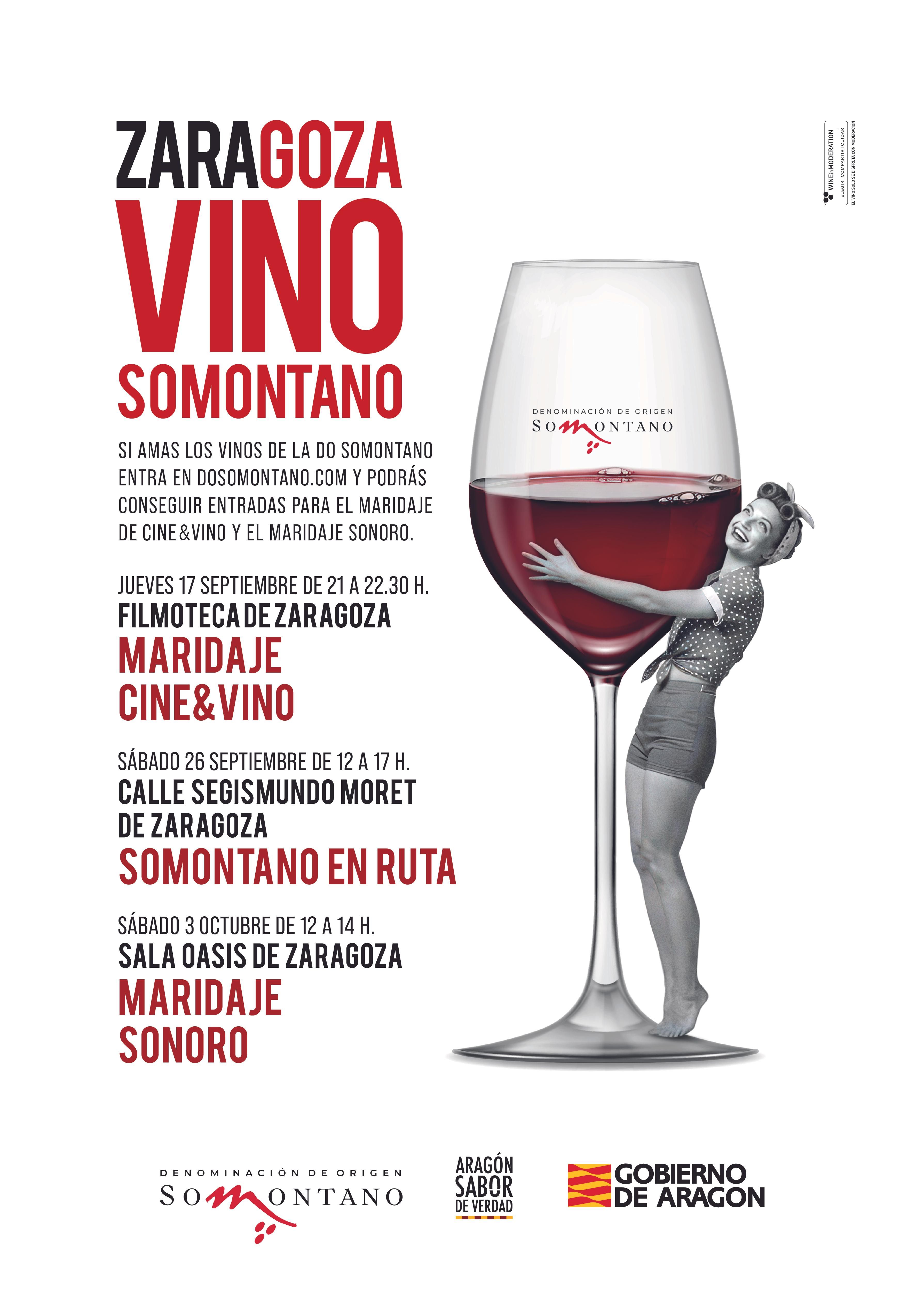 Cartel del programa 'Zaragoza vino Somontano'.