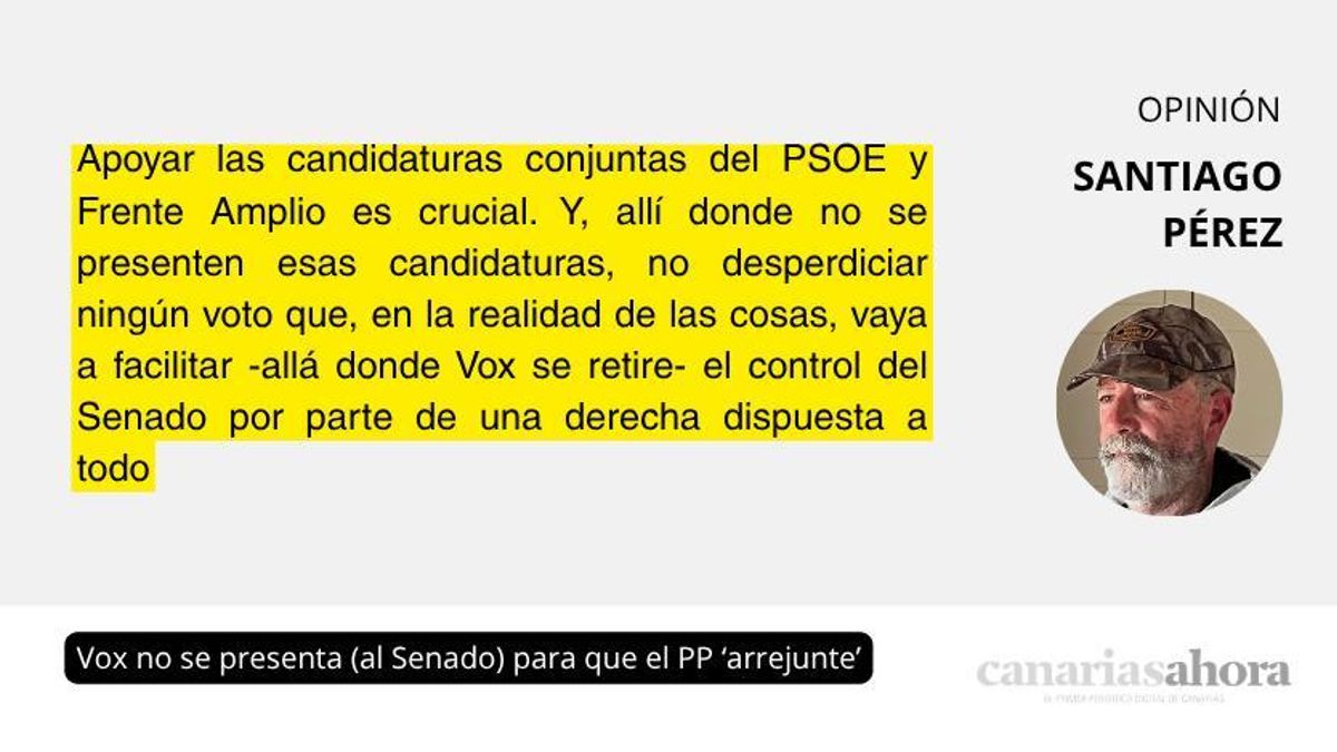 Vox no se presenta (al Senado) para que el PP ‘arrejunte’