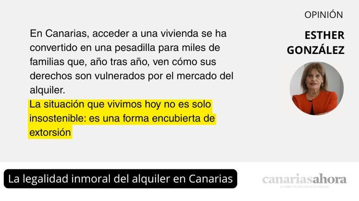 La legalidad inmoral del alquiler en Canarias