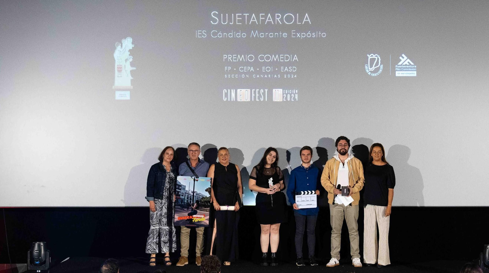 'Sujetafarola', del IES Cándido Marante Expósito, ganó el premio a la mejor comedia.