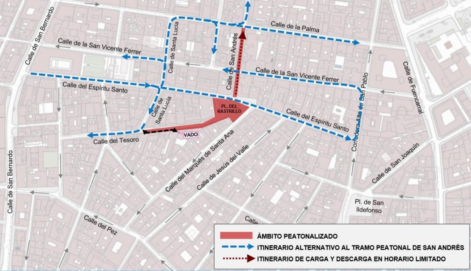 Alternativas de paso a las peatonalizaciones en Malasaña