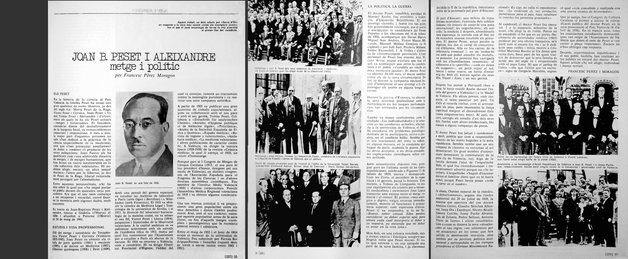 Article sobre Joan B. Peset Aleixandre en la revista 'Serrra d'Or'.