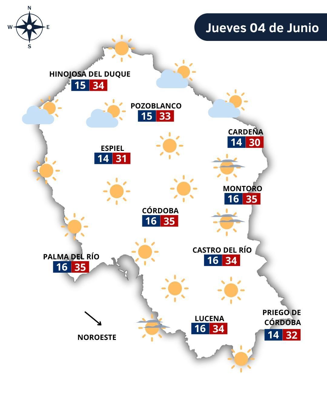 Mapa del jueves.