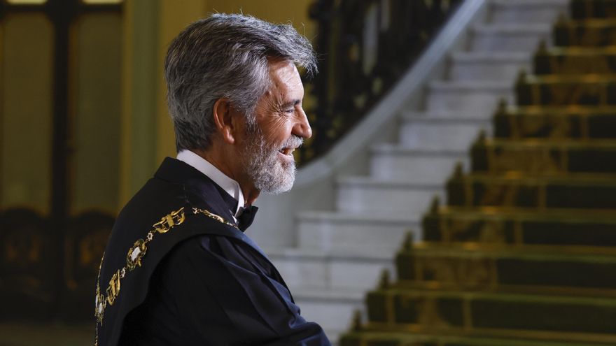 El presidente del Tribunal Supremo, Carlos Lesmes durante el acto de apertura del Año Judicial 2022/2023 el pasado 7de septiembre. EFE/ J.J.Guillén/POOL