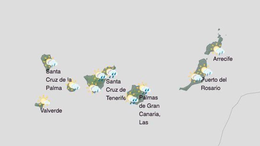 Lluvias, viento y frío para este fin de semana en Canarias