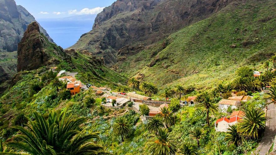Conato de incendio en el barranco de Masca, a unos 50 metros de viviendas