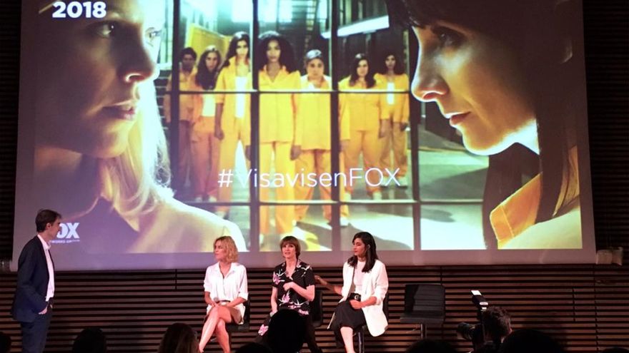 Maggie Civantos, Nawja Nimri y Alba Flores en la presentación de 'Vis a vis'