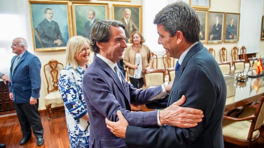 Aznar con Carlos Mazón, a 20 de junio de 2023